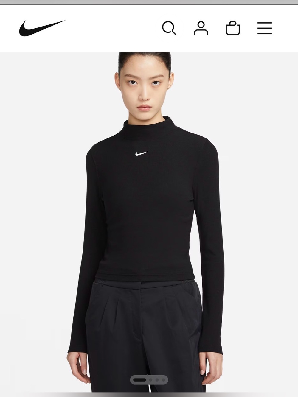Nike long sleeve mock neck